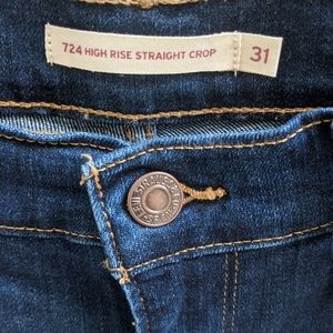 Levi's 724 High Rise Straight Leg Cropped Jeans